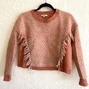 Pink Fringe Madewell Sweater